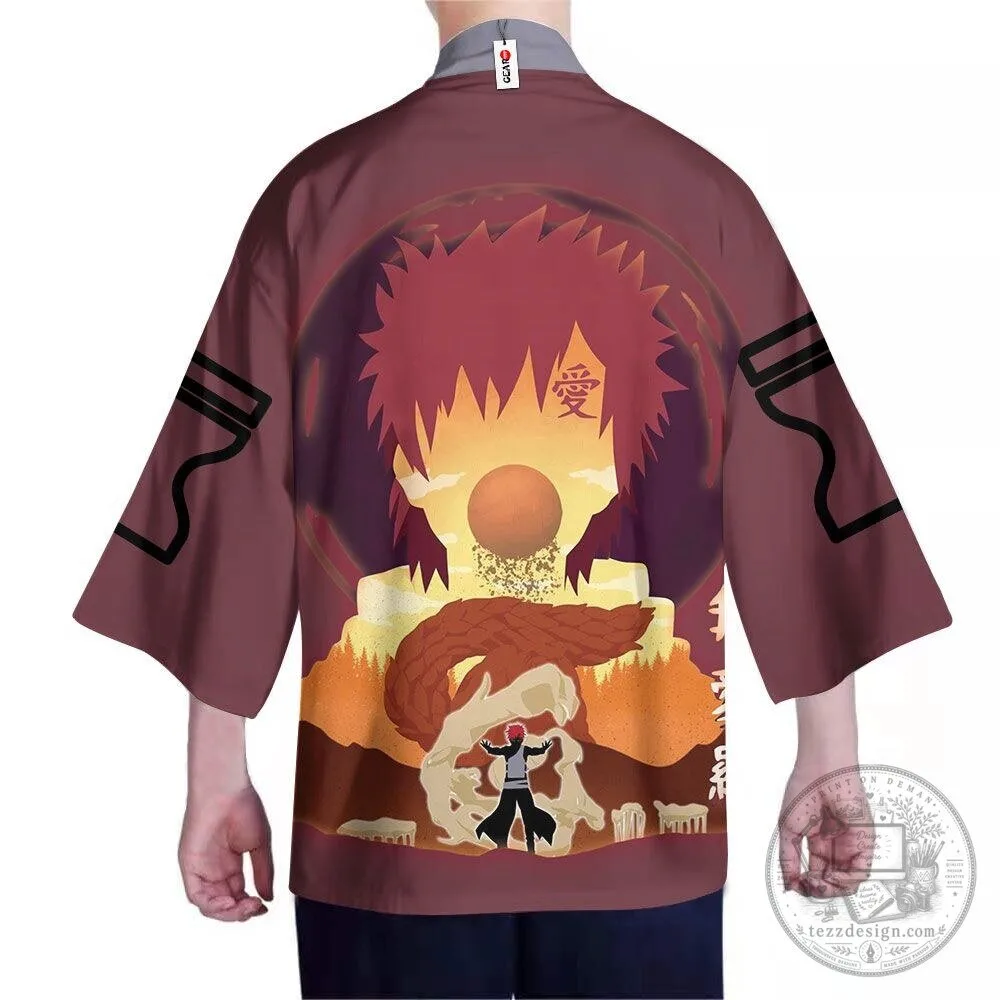 Naruto Shippuden Gaara Anime Character Japanese Style Kimono Cardigan Jacket