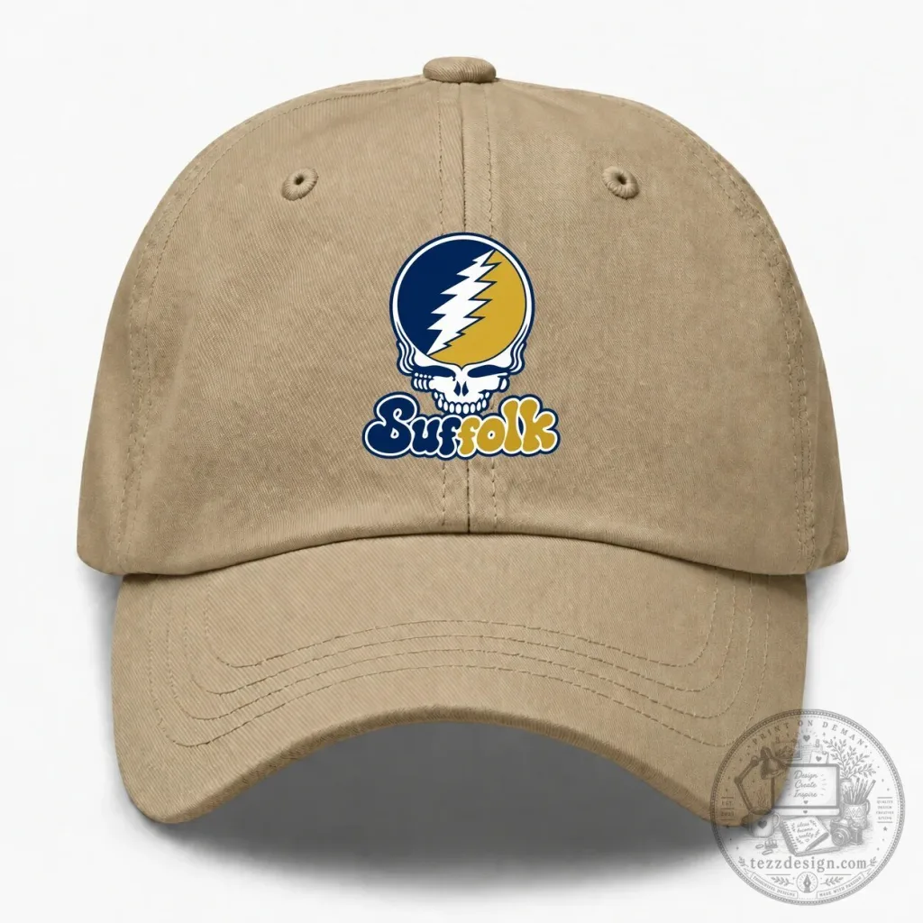 Suffolk Grateful Dead Stealie Skull Logo Embroidered Unisex Baseball Cap Hat Suffolk Grateful Dead Stealie Skull Logo Embroidered Unisex Baseball Cap Hat