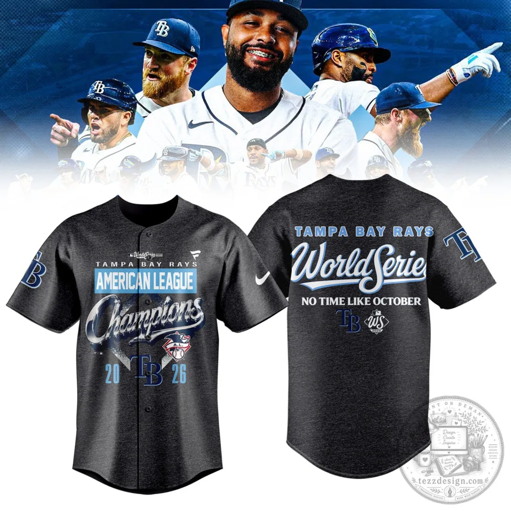 2026 American League Champions Baseball Jersey for the Tampa Bay Rays 2026 American League Champions Baseball Jersey for the Tampa Bay Rays