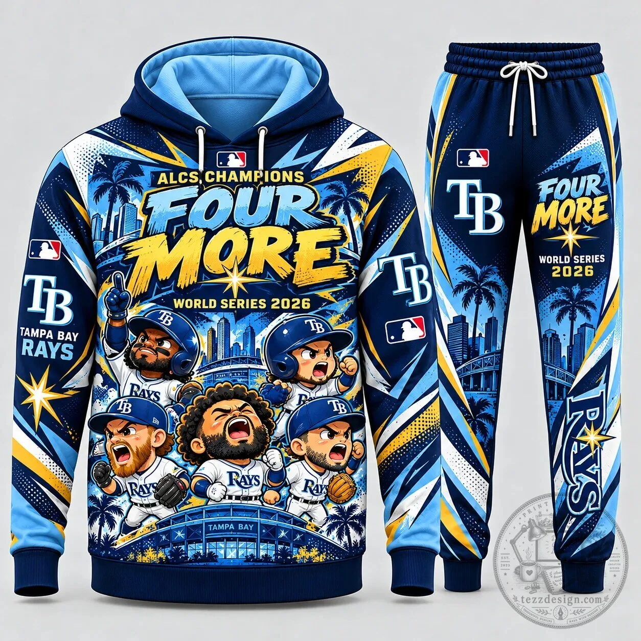 Tampa Bay Rays American League Champions 2026 Baseball Hoodie and Sweatpants Set 7 Tampa Bay Rays American League Champions 2026 Baseball Hoodie and Sweatpants Set