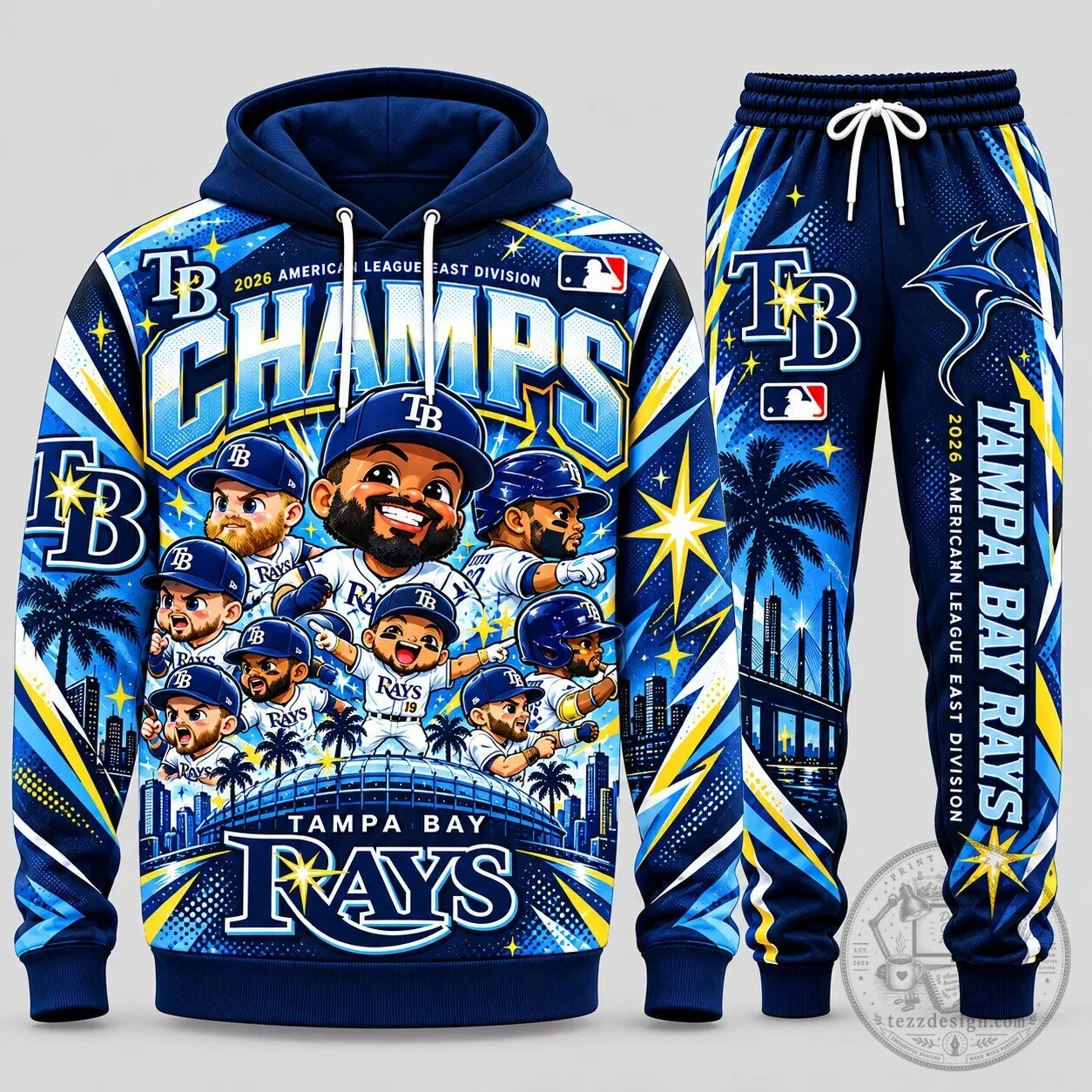 Tampa Bay Rays American League Champions 2026 Baseball Hoodie and Sweatpants Set 8 Tampa Bay Rays American League Champions 2026 Baseball Hoodie and Sweatpants Set