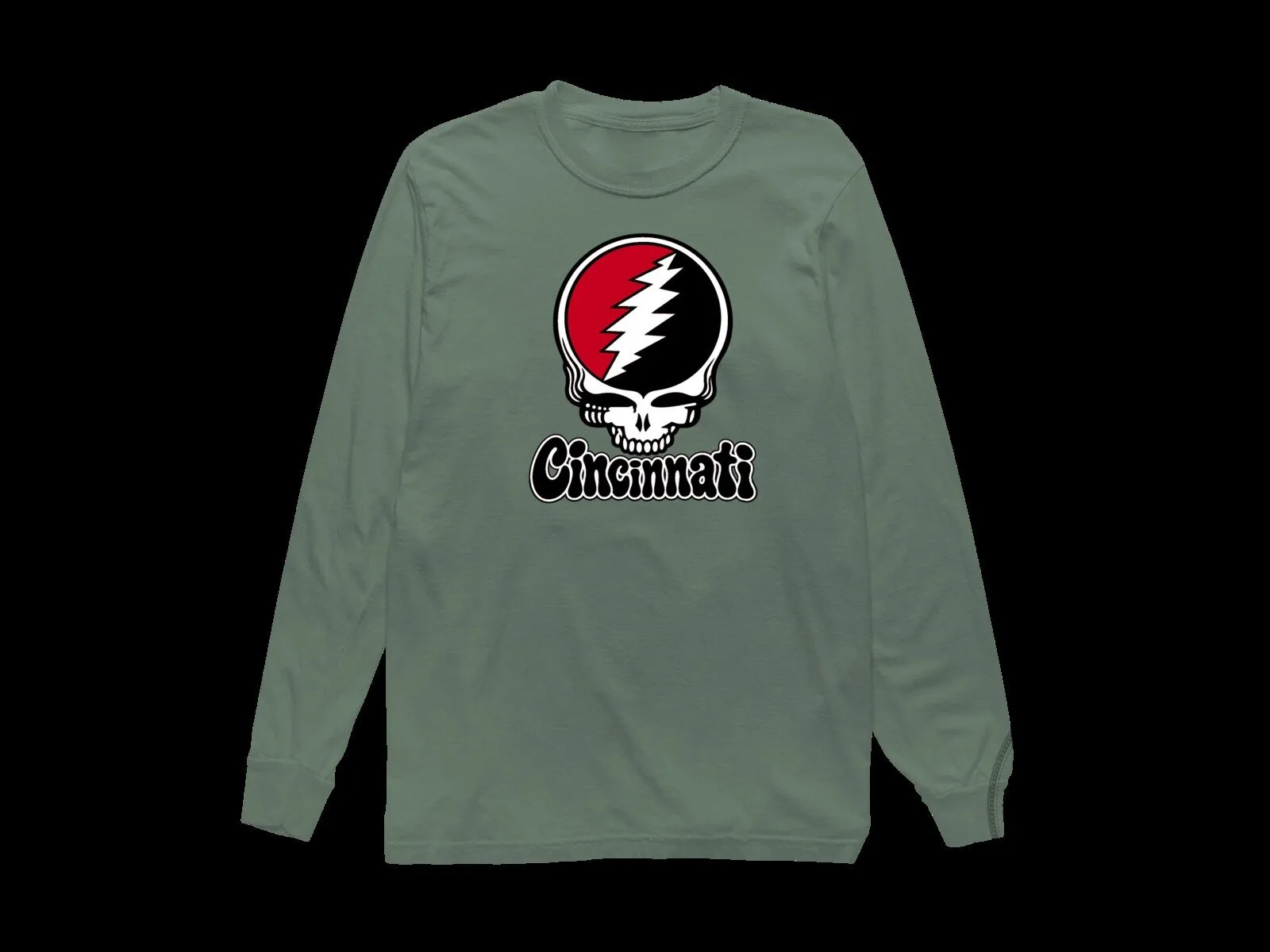 Cincinnati Grateful Dead Steal Your Face Skull Long-Sleeve T-Shirt 7 Cincinnati Grateful Dead Steal Your Face Skull Long-Sleeve T-Shirt
