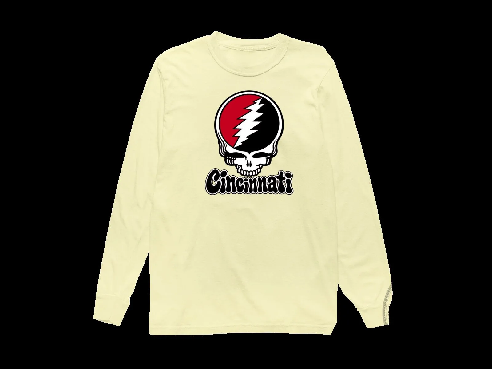 Cincinnati Grateful Dead Steal Your Face Skull Long-Sleeve T-Shirt 8 Cincinnati Grateful Dead Steal Your Face Skull Long-Sleeve T-Shirt