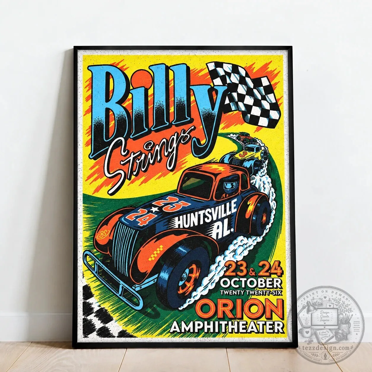 Billy Strings Huntsville Alabama Orion Amphitheater Concert Poster