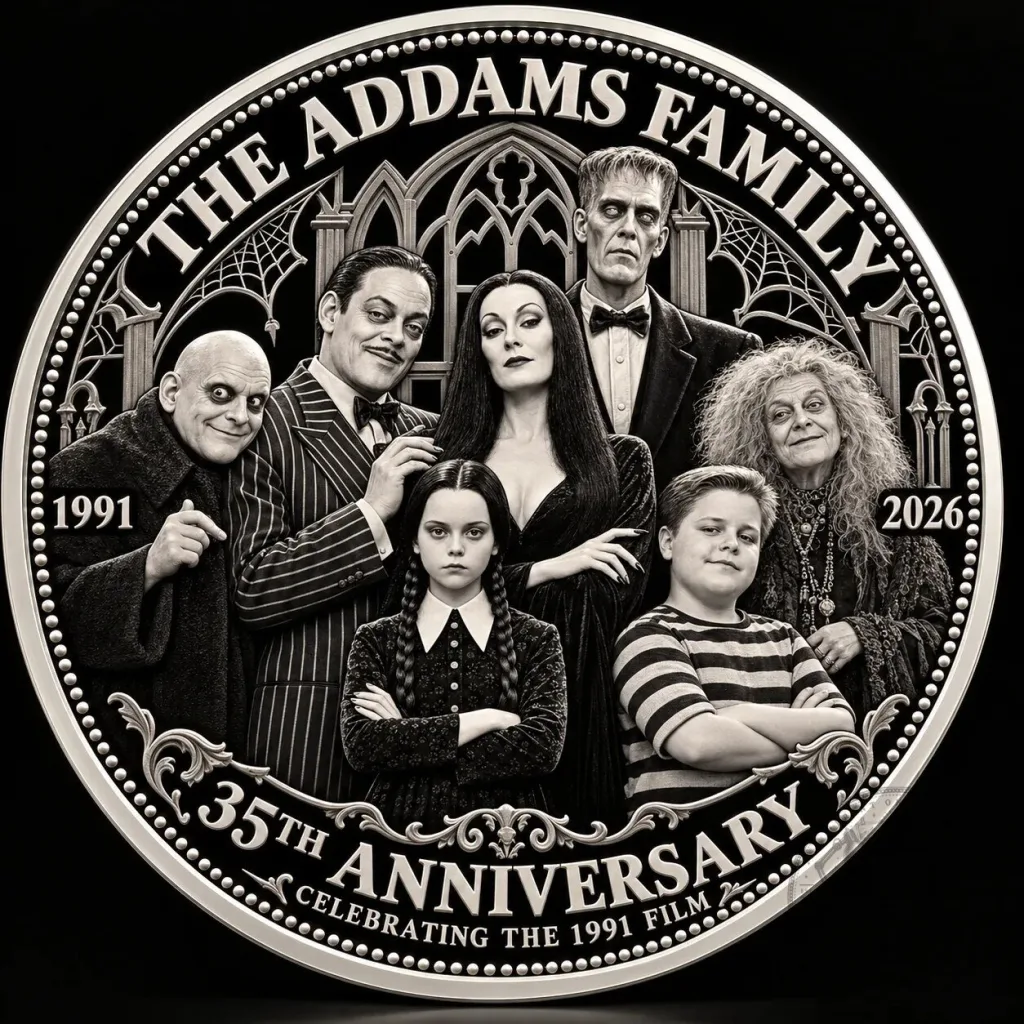 The Addams Family 35th Anniversary 1991 Film Commemorative Collector Coin The Addams Family 35th Anniversary 1991 Film Commemorative Collector Coin