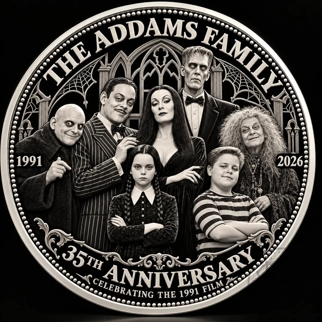 The Addams Family 35th Anniversary 1991 Film Commemorative Collector Coin