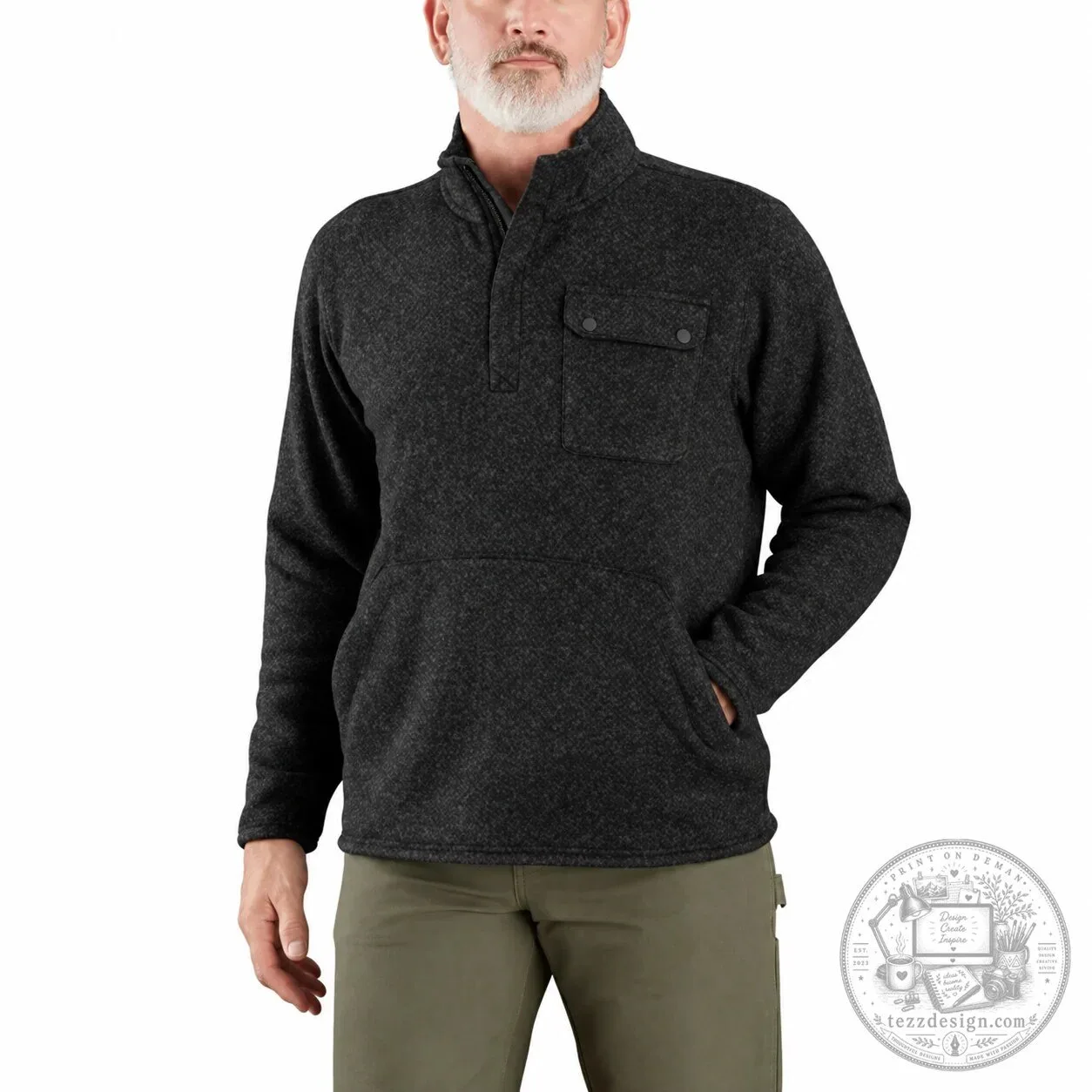 Men's Relaxed Fit Midweight Quarter-Zip Fleece Sweatshirt 8 Men