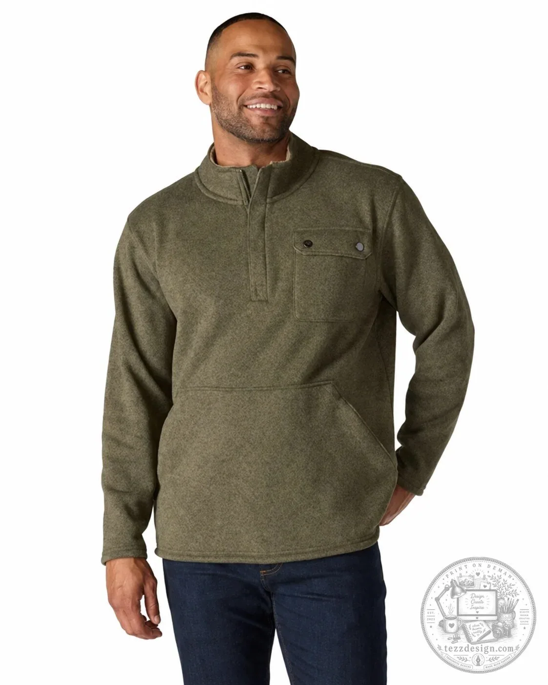 Men's Relaxed Fit Midweight Quarter-Zip Fleece Sweatshirt 11 Men