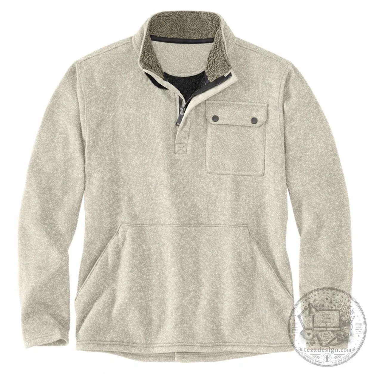 Men's Relaxed Fit Midweight Quarter-Zip Fleece Sweatshirt 12 Men