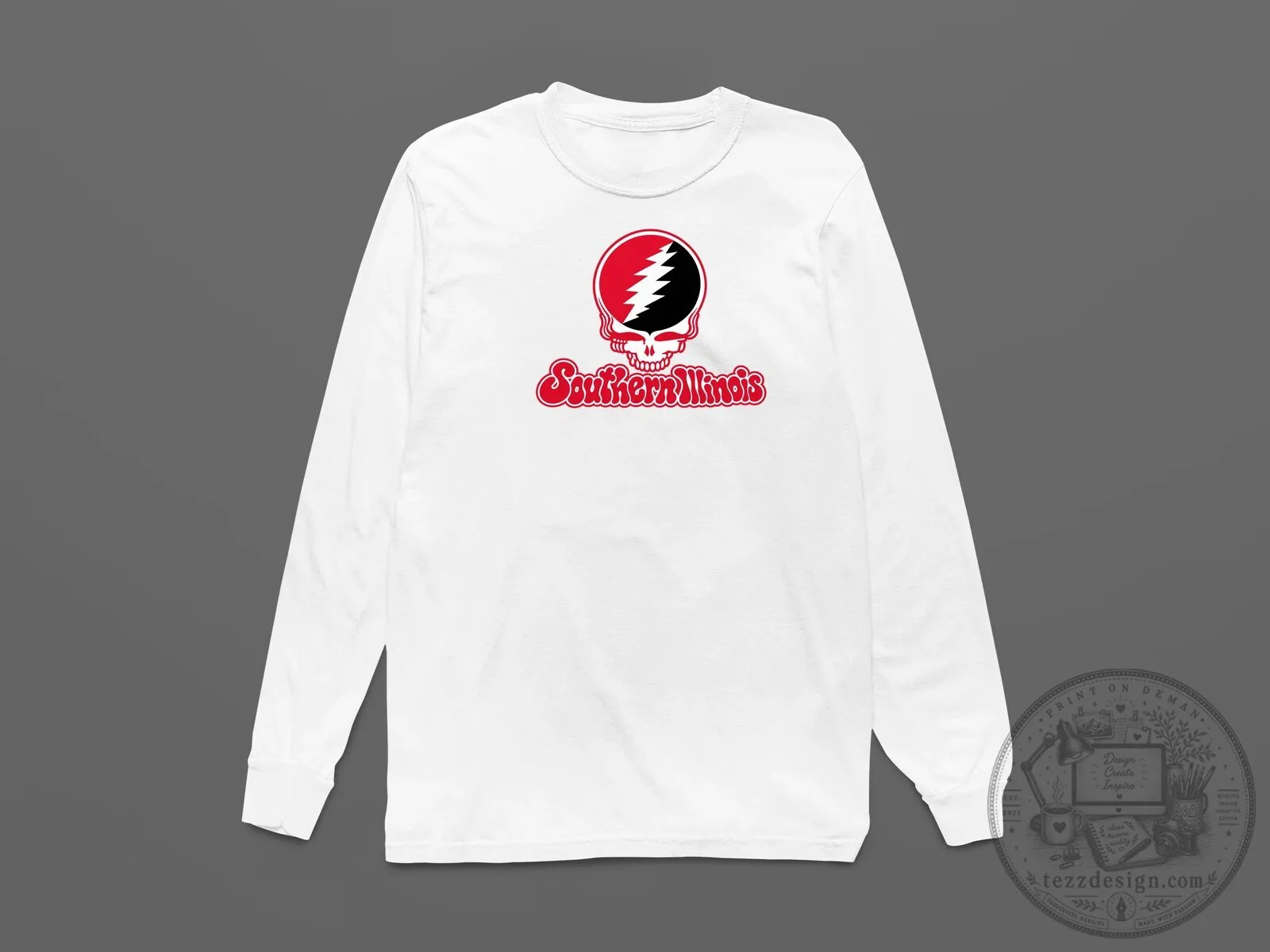 Southern Illinois Steal Your Face Grateful Dead Long-SSleeve 8 Southern Illinois Steal Your Face Grateful Dead Long-SSleeve