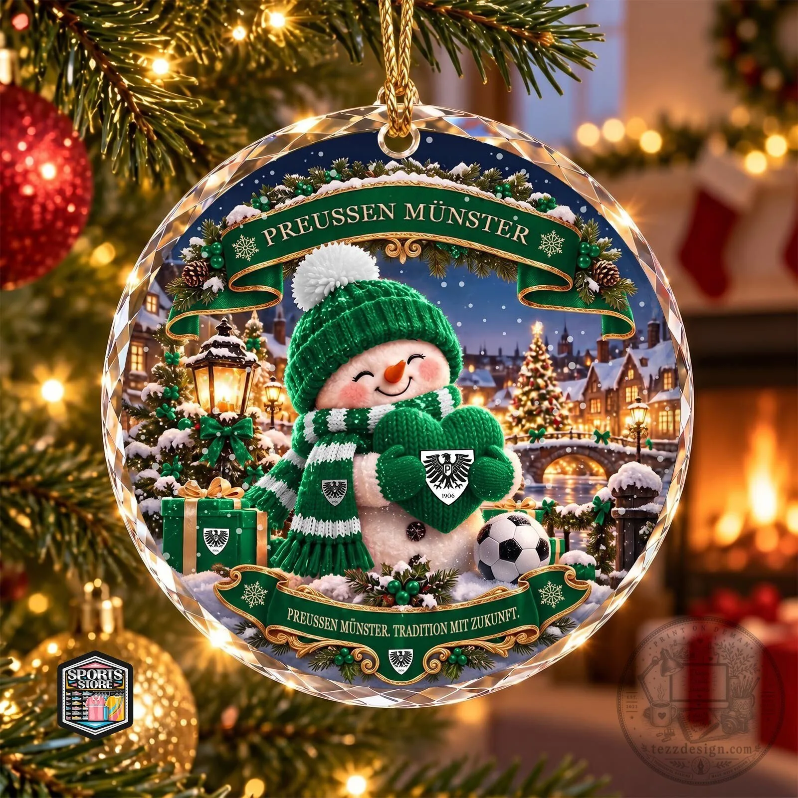 Preußen Münster Snowman Christmas Tree Ornament