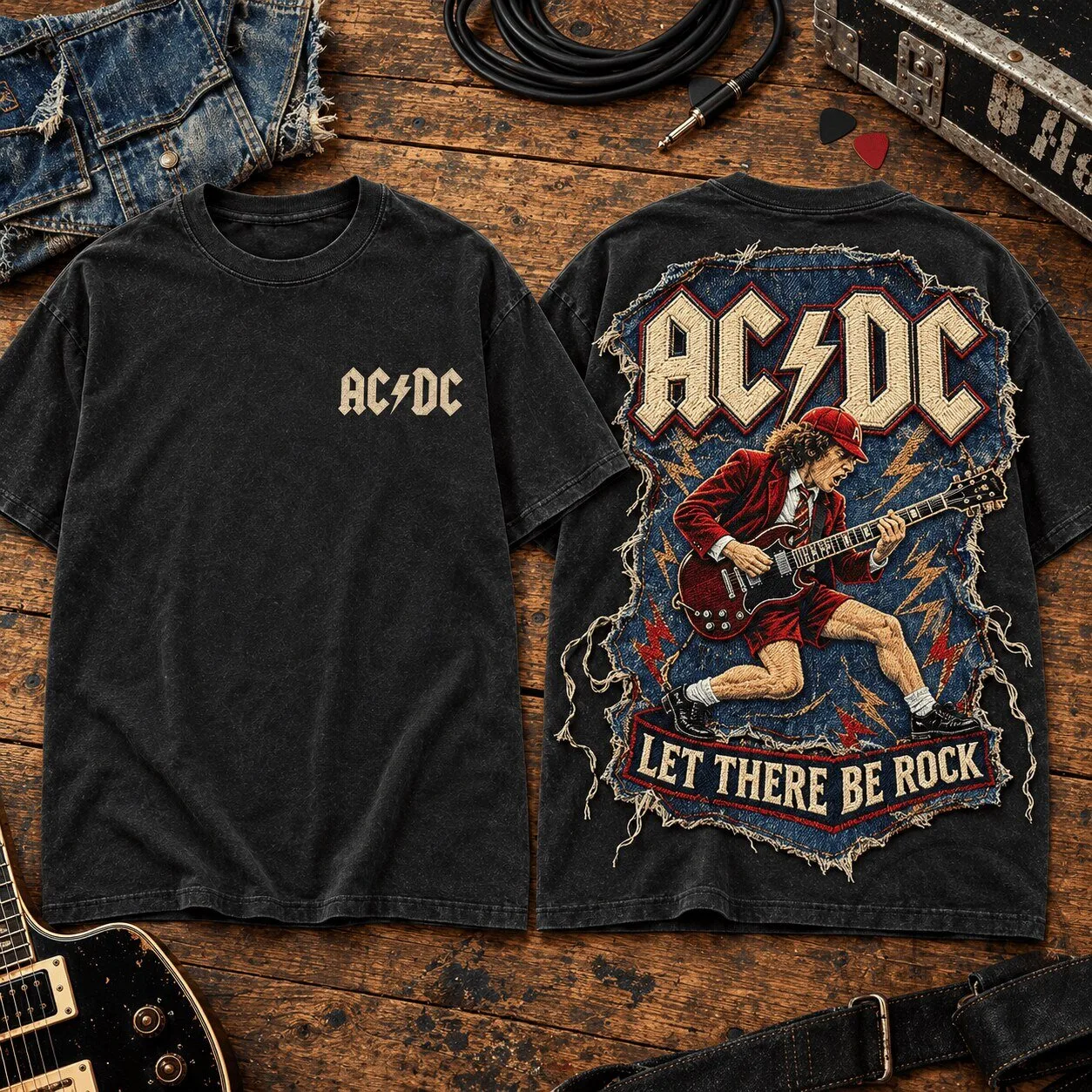 AC/DC Angus Young Let There Be Rock Album Cover T-Shirt