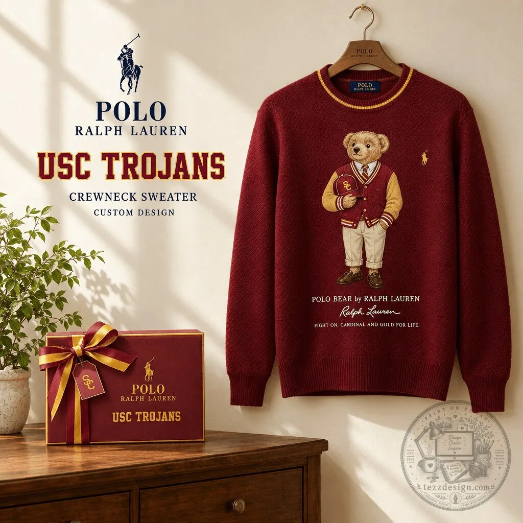 USC Trojans Polo Bear by Ralph Lauren Collegiate Crewneck Sweater
