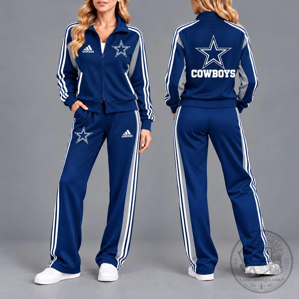 Dallas Cowboys Women's Adidas Full Zip Track Jacket