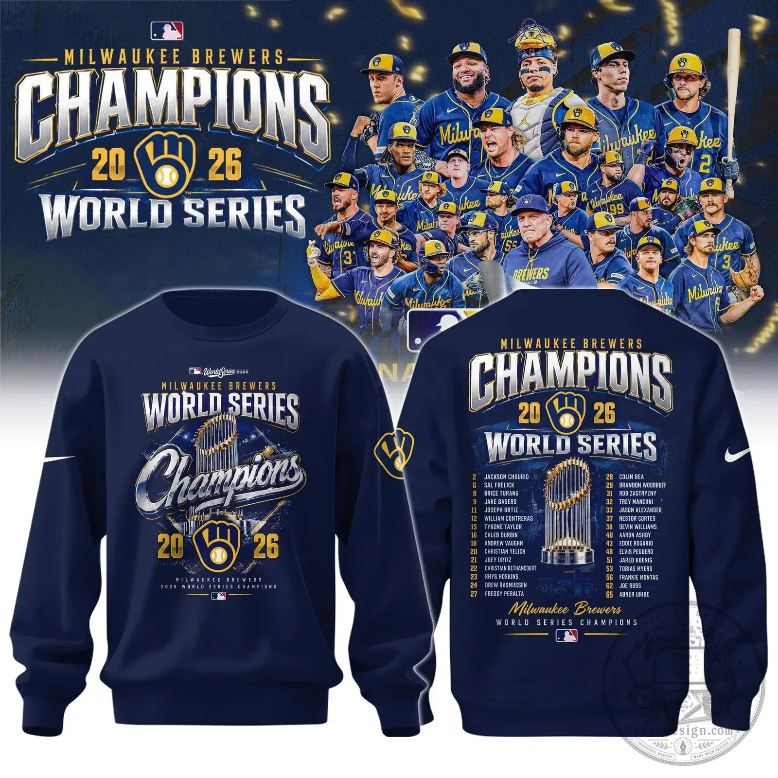 Milwaukee Brewers 2026 World Series Champions Baseball Sweatshirt 1 Milwaukee Brewers 2026 World Series Champions Baseball Sweatshirt