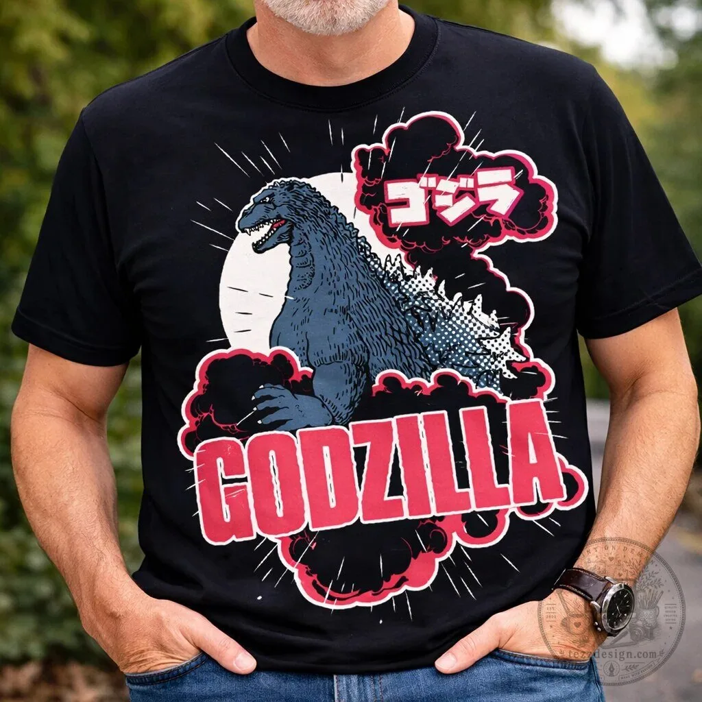 Classic Godzilla Monster King of the Monsters Japanese Movie T-Shirt