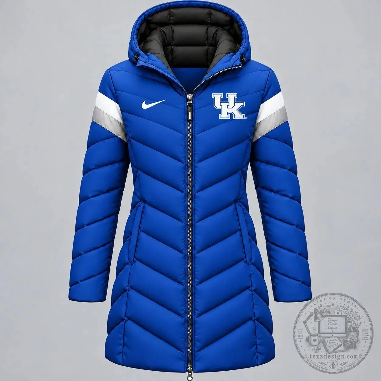 Kentucky Wildcats NCAA Game Day Long Hooded Puffer Jacket