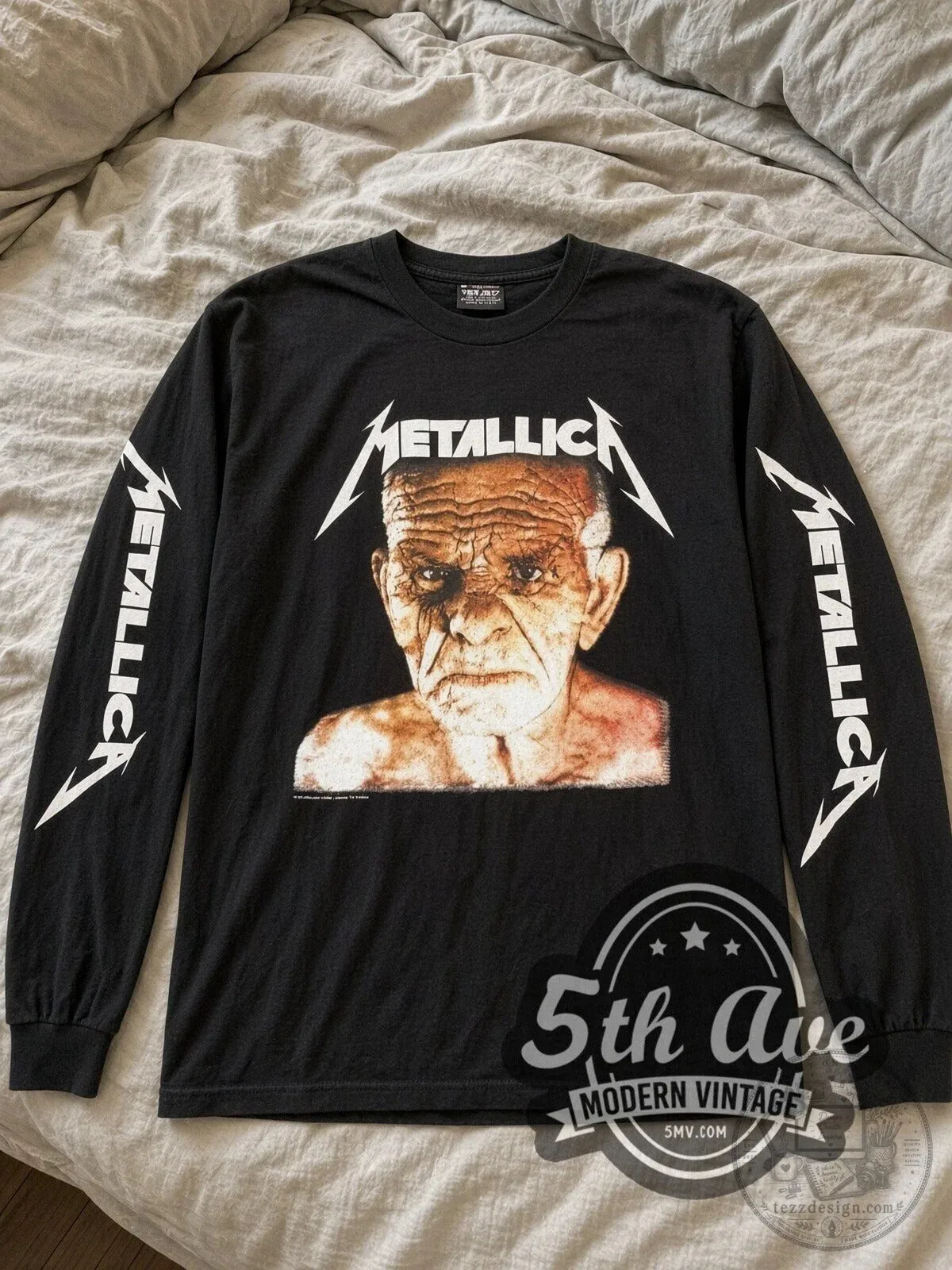 Metallica Old Man Face Vintage Band Music Long-Sleeve T-Shirt 6 Metallica Old Man Face Vintage Band Music Long-Sleeve T-Shirt