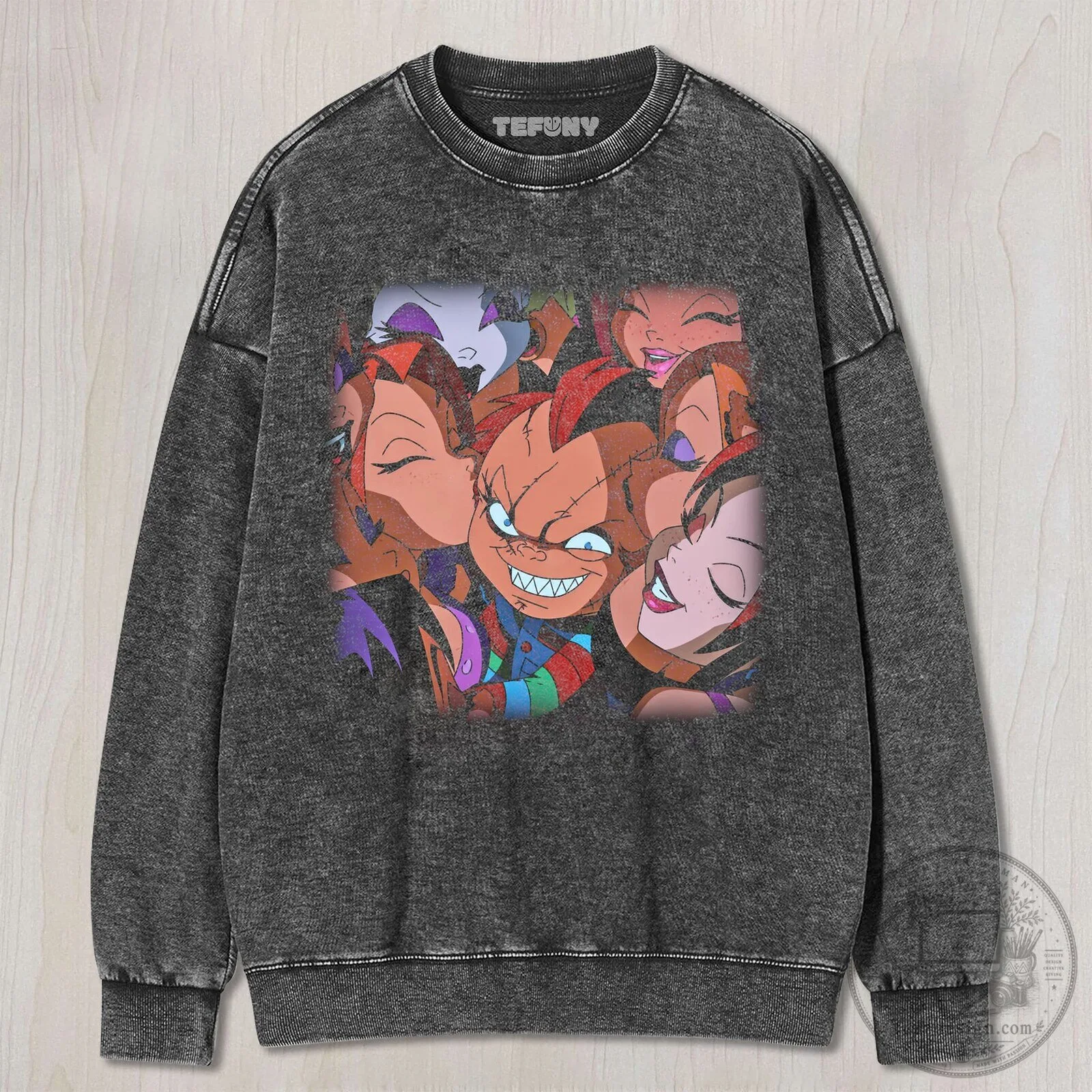 Chucky and Tiffany Valentine Kissing Cartoon Horror Movie T-Shirt 8 Chucky and Tiffany Valentine Kissing Cartoon Horror Movie T-Shirt