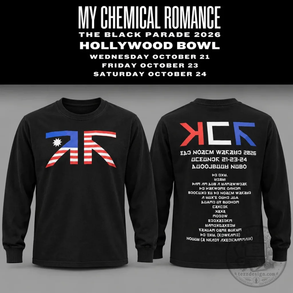 My Chemical Romance The Black Parade Hollywood Bowl 2026 Long-Sleeve Concert Shirt My Chemical Romance The Black Parade Hollywood Bowl 2026 Long-Sleeve Concert Shirt