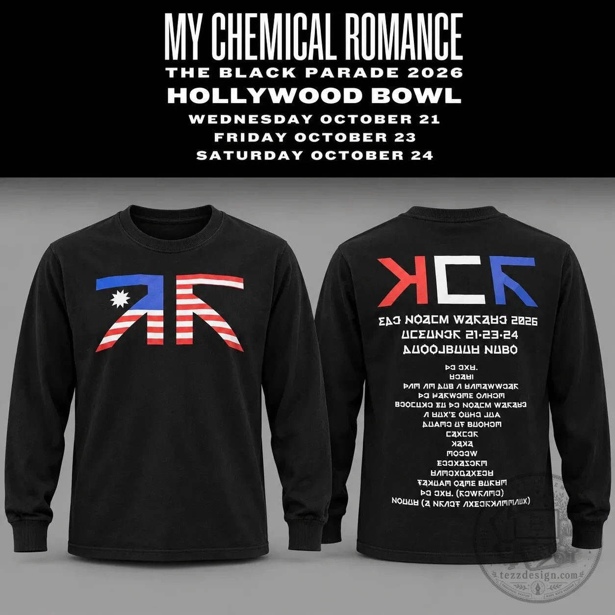 My Chemical Romance The Black Parade Hollywood Bowl 2026 Long-Sleeve Concert Shirt