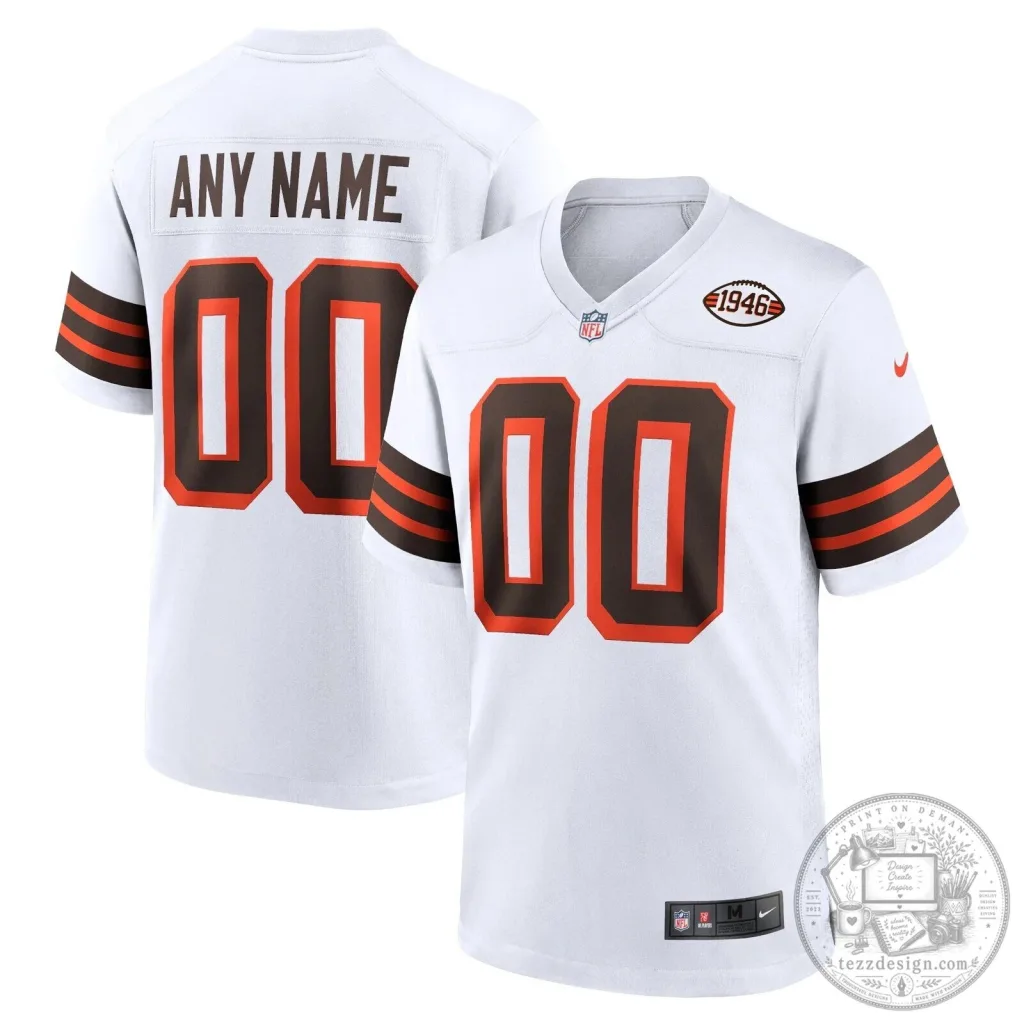 Cleveland Browns 1946 Collection Alternate Custom Football Jersey 1 Cleveland Browns 1946 Collection Alternate Custom Football Jersey