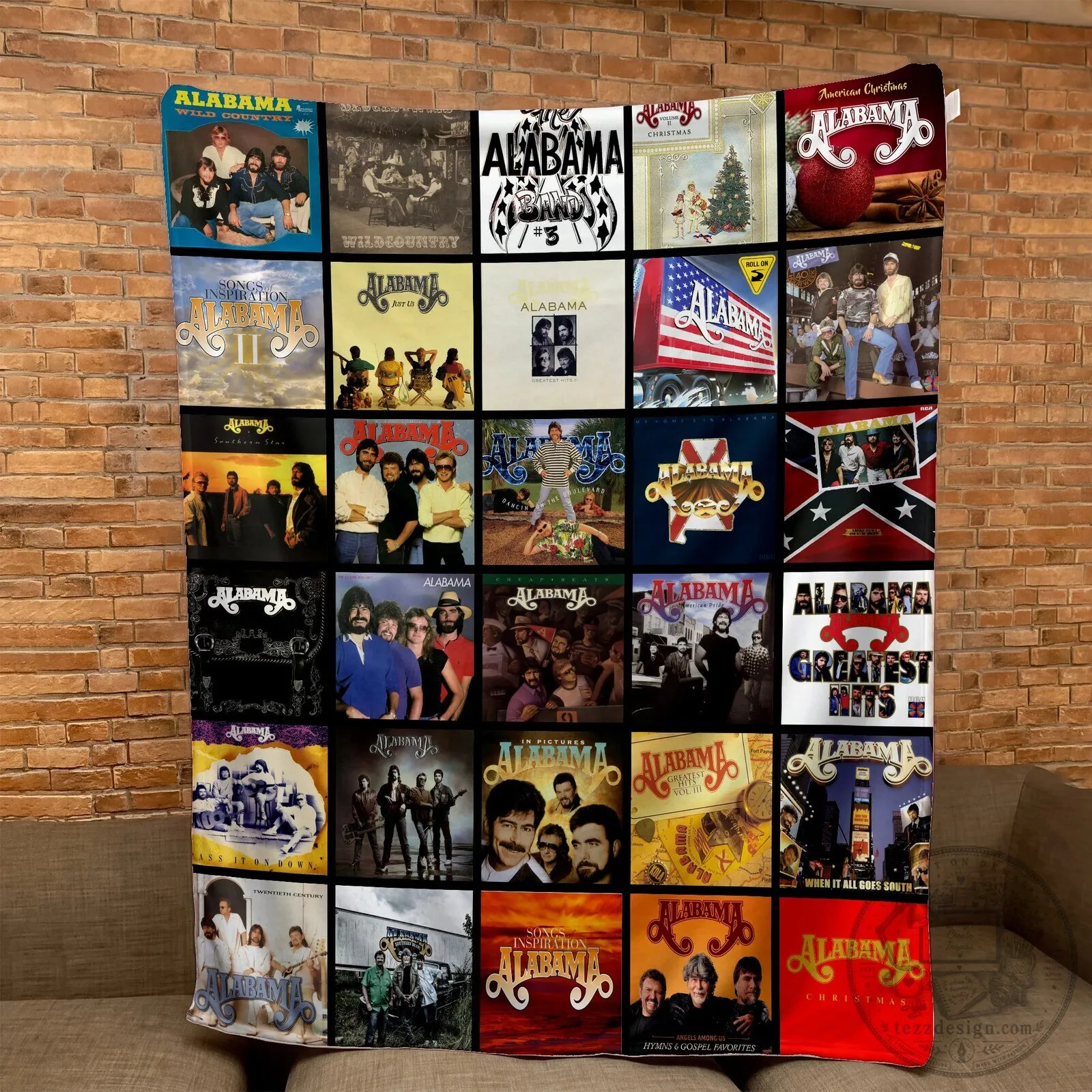 Alabama Band Music Album Covers Collage Sherpa Blanket 5 Alabama Band Music Album Covers Collage Sherpa Blanket