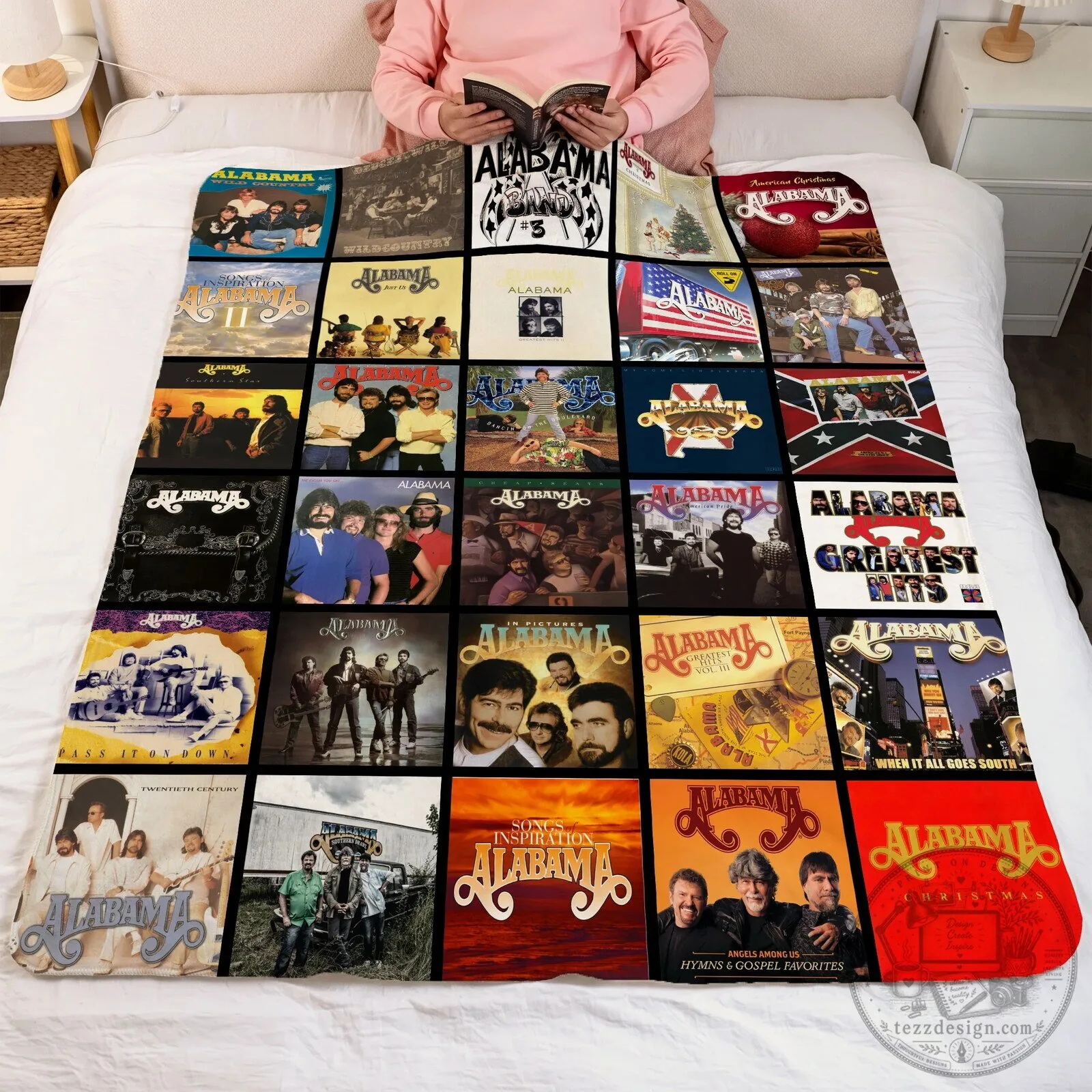 Alabama Band Music Album Covers Collage Sherpa Blanket 6 Alabama Band Music Album Covers Collage Sherpa Blanket