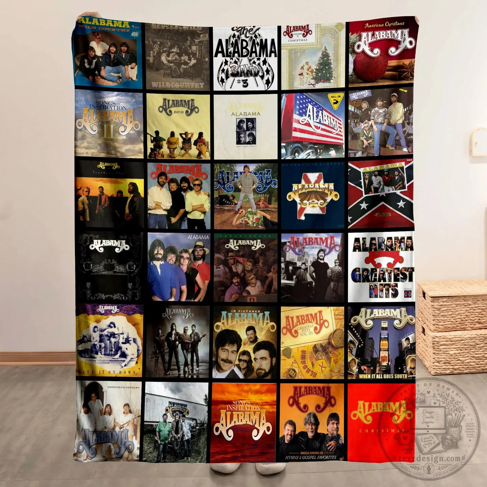 Alabama Band Music Album Covers Collage Sherpa Blanket 7 Alabama Band Music Album Covers Collage Sherpa Blanket