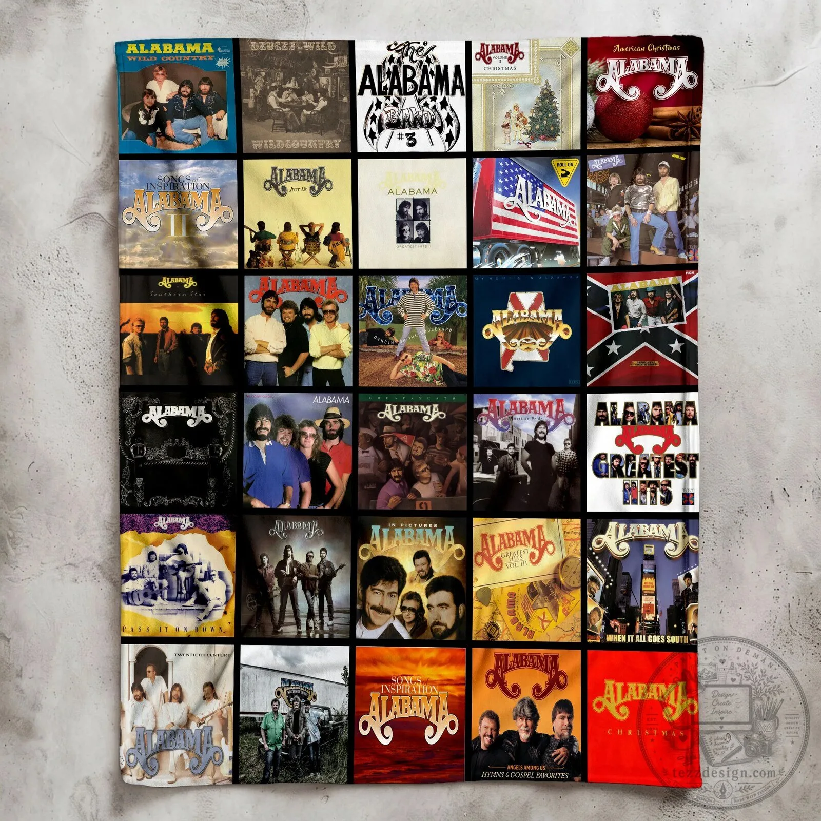 Alabama Band Music Album Covers Collage Sherpa Blanket 8 Alabama Band Music Album Covers Collage Sherpa Blanket