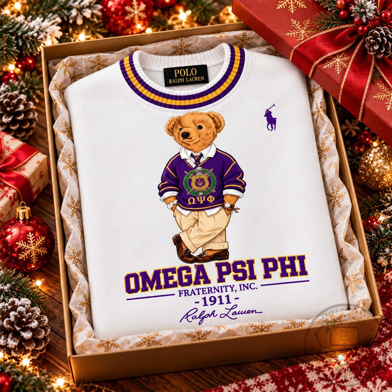 Omega Psi Phi Fraternity Polo Bear Ralph Lauren Sweatshirt 8 Omega Psi Phi Fraternity Polo Bear Ralph Lauren Sweatshirt